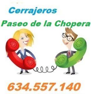 Telefono de la empresa cerrajeros Paseo de la Chopera